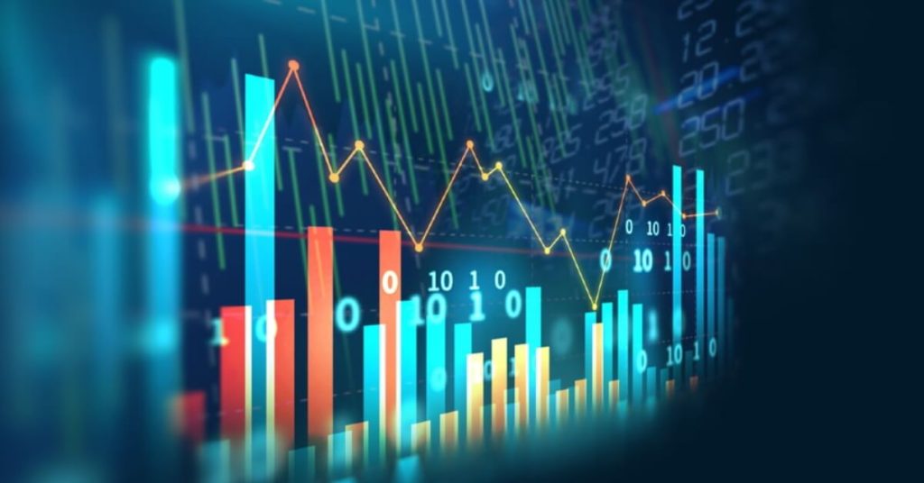 Digital financial chart showing ETPs performance